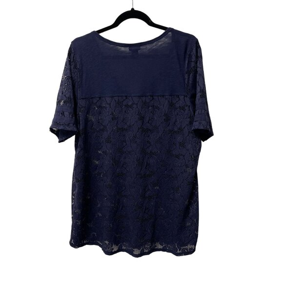 TORRID SHIRT FLORAL SEMI SHEER CUT OUT V-NECK LIGHTWEIGHT STRETCH WOMEN'S 2 (2X) - Picture 2 of 10